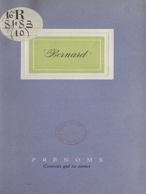 cover image of Bernard